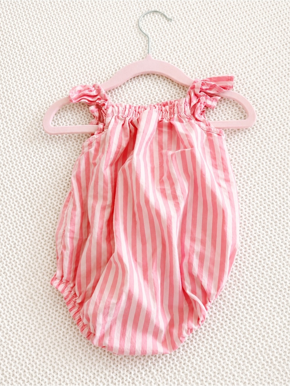 Carter Pink and White Striped Baby Romper